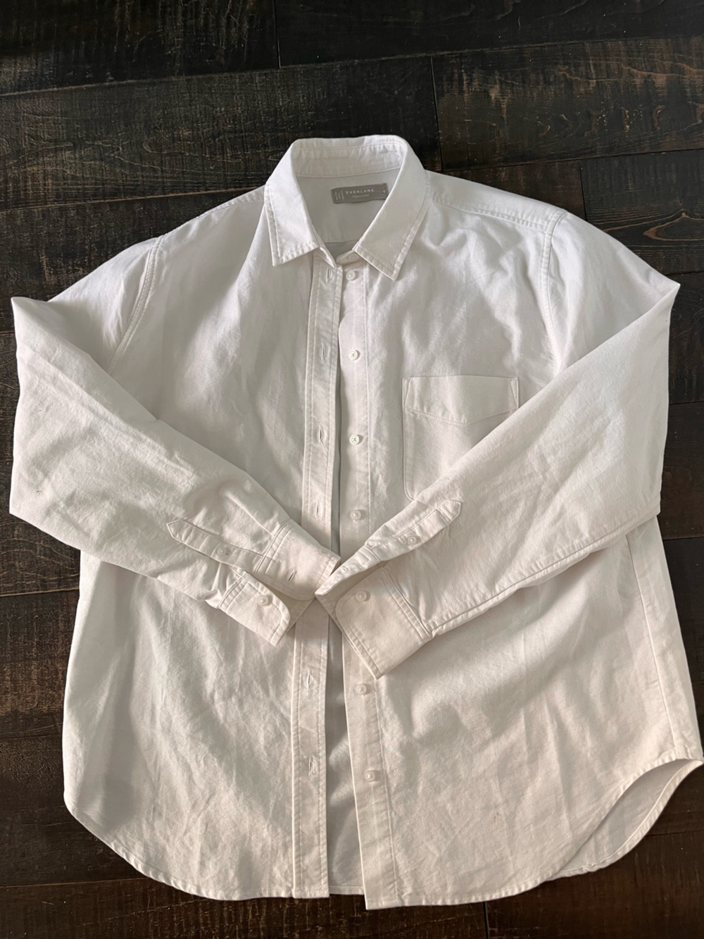 Everlane White Women’s Oxford Button-Up Shirt